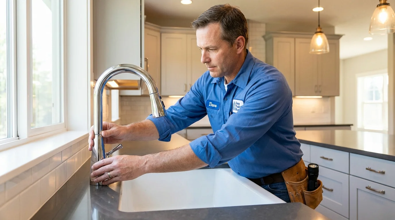Kitchen faucet installation by Johns Plumbing LLC in Elizabethton